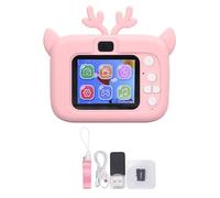 Mtlavishness Camera numérique Idéal pour Les Enfants à l'enfance des Souvenirs d'enfance avec Un Lecteur de Carte mémoire 32G Résolution 20MP Résolution 400mAh Batterie 1080p (Jaune Rose)