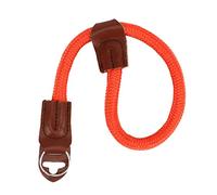 Mtlavishness Camera STRAP ET LECTON POIDS POUR DSLR et des appareils photo sans miroir pendant les séances de photographie en coton pur et en cuir avec connexion en anneau clé et (Orange)