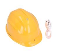 Mtlavishness Casque de sécurité avec Ventilateur de Refroidissement pour Travail Industriel AC Rechargeable et Amovible 7 000 mAh avec Phare Jaune