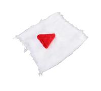 Mtlavishness Chapeau de Noël pour Animal Domestique - Costume Rouge avec Barbe Blanche - Accessoire de Vacances pour Animal Domestique - Vêtements de fête Doux pour Chien - (L)