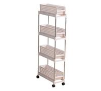 Mtlavishness Chariot de Rangement Peu encombrant, Polyvalent, réglable, Look élégant, Chariot de Rangement à roulettes, Organisateur pour la Maison, la Cuisine, la Salle de Bain, (4 Couches)