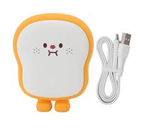 Mtlavishness Chauffe-Main électrique Mignon Toast USB Chauffe-Main Rechargeable 6000mAh Batterie Externe pour Le Bureau à Domicile (Visage grêlé)