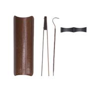 Mtlavishness Chinese Tea Tool Set 4 in Copper Kungfu Scoop Clip Spoon Ceremony