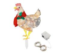 Mtlavishness Christmas Poulet Forme LED décorative LED avec écharpe Temps en Plastique de Haute qualité et pour Une Utilisation intérieure et extérieure tels Que l'étude Table de
