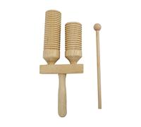 Mtlavishness Claquette Chinoise Bangzi en Bois pour aigus et Basses, avec Un Son agréable, cultivant Le Sens du Rythme pour l'éducation Musicale des Enfants, Couleur Bois d'acajou