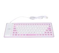 Mtlavishness Clavier en Silicone Léger Et Portable Clavier Filaire Silencieux pour Pc Et Ordinateur Portable Idéal pour Bureau Domicile Et 85 Touches Violetclavier Pliable