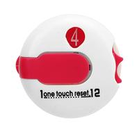 Mtlavishness Clip de Compteur de Score de Golf Clip de Un Bouton de Mise à zéro Accessoires de Golf avec Enregistrement de 12 Temps Construction en Plastique léger Plusieurs (Blanc et Rose)