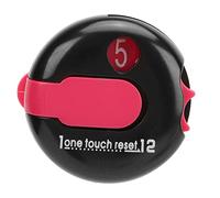 Mtlavishness Clip de Compteur de Score de Golf Clip de Un Bouton de Mise à zéro Accessoires de Golf avec Enregistrement de 12 Temps Construction en Plastique léger Plusieurs (Noir et Rose)