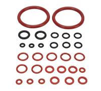 Mtlavishness Coffee Machine O Loop Seal Kit High Temperature Resistant Silicone Gaskets for Espresso Machines Replacement Black And Red 30 Pcs (30 pièces)