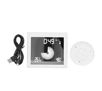 Mtlavishness Compteur d'humidité Multifonction avec Fonction réveil et minuterie Blanc USB 5 V 1 A