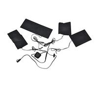 Mtlavishness Coussin chauffant électrique USB 5V 2A pour veste, température réglable, kit 4 en 1 avec chauffage rapide, matériau en fibre de carbone pour les activités de plein