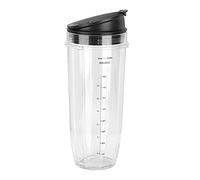 Mtlavishness Cup Lid Blender Part Kit pour puissant remplacement de mélangeur 900W 1000W Idéal pour le mélange domestique Besoins 32 oz de grande capacité Transparent Cup en ABS (Grande tasse 32 oz)