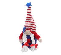 Mtlavishness Décorations de Nains patriotiques du 4 Juillet Faites à la Main pour Le Jour de l'indépendance, Queue de Cochon, Polyester, 97 g, 3,4 oz, Bureau, Salon, décoration de (Tresser)