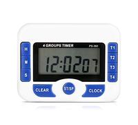 Mtlavishness Digital 4 Channel Independent Group Timer Counter Countdown Magnetic Kitchen Cooking Clock Vous Permet de définir 4 Groupes de Temps simultanément ou séparément avec