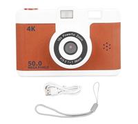 Mtlavishness Digital Camera 1080p 50MP Haute définition Double Lens Wireless 16x Digital Zoom Anti-Shake idéal pour la Photographie vidéo Vloggging Travel Weddings et Plus avec 2 (Brun)