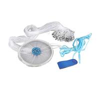 Mtlavishness Duty Filet de pêche Portable à Lancer à la Main avec Poids en Acier, Conception à coulage Rapide pour Crabe, crevettes, Homard, anguille, Eau Douce, Eau salée, 0,8 pi (3m)