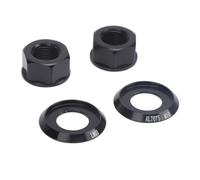 Mtlavishness Écrou de Moyeu M10xP1 0 Remplacement de Vis d'écrou de Moyeu de Roue en Alliage d'aluminium pour Vélo à Pignon Fixe Vélo de Montagne Vélo de Route Léger et Robuste 2 (Noire)