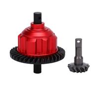 Mtlavishness Engrenage différentiel de remplacement pour voiture TRAXXAS 1 10 MAXX RC 37T 13T Kit d'engrenage de différentiel arrière rouge Construction en métal haute performance (Rouge)