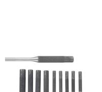 Mtlavishness Ensemble de 9 poinçons à goupille en acier avec étui de transport Outil de retrait de goupille à main en acier au chrome-vanadium de haute qualité pour bijoutiers