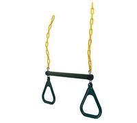 Mtlavishness Ensemble de chaîne d'anneaux de Barre de balançoire de trapèze, Accessoires de Gymnastique de trapèze de Jouet pour Enfants, Aire de Jeux extérieure, Fitness avec