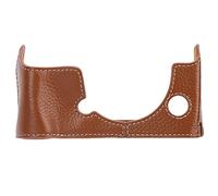 Mtlavishness Etui Cuir Brun Demi Coque pour Appareil Photo X T4 Partielle Accès Batterie Facile Support Trépied Intégré Plaque Alliage Renforcée Utilisation Photographie Amateur Et Professionne