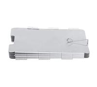 Mtlavishness extérieur poêle de camping pare-brise pliable 1 plaque vent en acier inoxydable pour cuit à pique-nique portable léger avec 13,5 cm de hauteur 80 cm circonférence