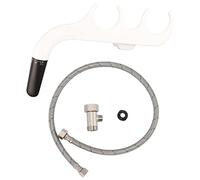 Mtlavishness Fixation de bidet ultra fine pour toilettes, bidet à pulvérisation d'eau non électrique à double buse avec té en cuivre 7/8, fixation de bidet hygiénique pour lavage