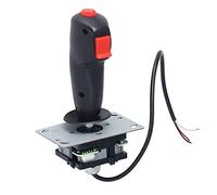 Mtlavishness Flight Simulator Gamepad Stick Controller Jeu Flying Joystick Rocker pour PC Accessoires de jeu de bureau Construction en alliage de zinc durable Poignée ergonomique