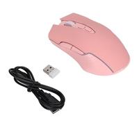 Mtlavishness Gaming sans Fil Souris 2,4 GHz RVB Ergonomique léger Portable à Cinq Niveaux DPI réglable pour Les Ordinateurs Portables PC et Les Consoles de Jeu ABS matériau Rose