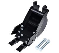 Mtlavishness Godet d'excavation étroit de 7,87 pouces avec un diamètre de trou de 0,98 pouces et des dents métalliques d'empattement central de 3,54 pouces pour une tranchée