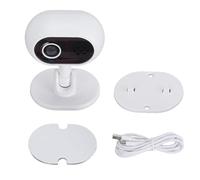 Mtlavishness Indoor Smart Security Camera 1080P HD WiFi Motion Detection 2 Way Talk Night Vision 360 Degree Rotation with APP for Home Baby Monitoring and Conference Recording (Blanc)