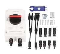 Mtlavishness Interrupteur Isolant photovoltaïque CC, étanche IP66, pour véhicules de Loisirs solaires (Camping-Cars), 1500 V CC, 32 A, 4 pôles, Robuste, pour systèmes solaires et (2 en 1)