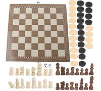 Mtlavishness Jeu de Dames d'échecs en Bois Pliable Multifonctionnel 3 en 1, Combinaison de Backgammon de Dames Portable avec Rangement pour Tous Les âges, Voyage, soirée de Jeu en