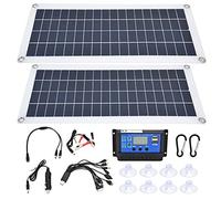Mtlavishness Kit de Panneaux solaires 2x10W avec contrôleur 30A Module photovoltaïque USB 5V pour Charge d'urgence de Bateau RV