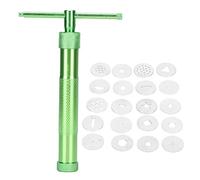 Mtlavishness Kit de presse-agrumes rotatif en acier inoxydable pour extrudeuse d'argile pour poterie, sculpture en céramique, artisanat avec plusieurs moules et 122 g 16,5 x 10,5