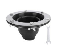 Mtlavishness Kit de prise de poêle pour tente, clignotant de toit en silicone haute température compatible avec les sections de tuyaux à triple paroi pour tentes cloches, yourtes, (Noire)