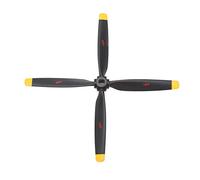 Mtlavishness Lame de palette d'hélice d'avion RC pour XK A280 Pièces de rechange en plastique pour avion RC Accessoires de rechange Noir Durable Haute résistance Pale de