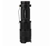 Mtlavishness Lampe de poche ultra LED à lumière noire 365 nM en alliage d'aluminium portable pour la maison, la randonnée, le camping, les voyages, les activités de plein air (395 nm)