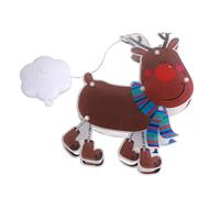 Mtlavishness LED Christmas Elk Forme Fenêtre suspendue Lumière avec une batterie en toute sécurité à la ventouse Facile à utiliser Idéal pour la fête de Noël Affichage commercial