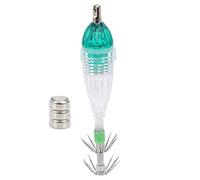 Mtlavishness Leurre de calmar LED Vert Clair avec Crochet Parapluie Double Couche, Bague d'étanchéité à 3 Couches, étanche, lumière sous-Marine pour appâts en mer, près du Rivage,