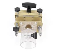 Mtlavishness Localisateur de fentes de routeur à bois Localisateur de fentes de fixation 2 en 1 Support de fente de fixation invisible pour couper les bords du bois en alliage