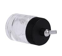 Mtlavishness Lot de 10 bouteilles en verre pour aérographe avec adaptateur d'angle 30°, ensemble de couvercle compatible avec les aérographes Master Iwata Badger Paasche à