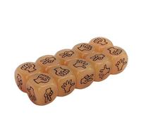 Mtlavishness Lot de 10 dés Lumineux à 6 Faces pour Jouer à Pierre-Ciseaux-Papier, Jeu de société en Plastique léger, idéal pour Les fêtes en Famille et Les Jeux de mathématiques (Orange)