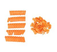 Mtlavishness Lot de 100 étiquettes d'oreille pour bétail en plastique pour moutons, chèvres, bovins, vaches, porcs avec un design durable et une identification de couleur vive