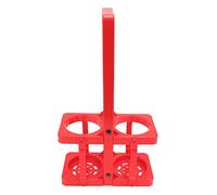 Mtlavishness Lot de 2 Porte-bières Pliables et Portables avec poignée épaisse pour Boissons à la bière, Plastique Rouge, capacité de 2 Bouteilles pour Pique-Nique en Plein air, (Rouge)