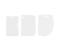 Mtlavishness Lot de 3 spatules en plastique pour grattoir à pâte à crème, outil sûr en PP de qualité alimentaire avec crochet de suspension pour pâtisserie, décoration de gâteaux,