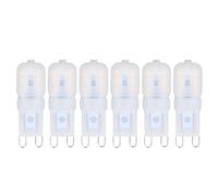 Mtlavishness Lot de 6 ampoules LED G9 à intensité variable 3 W, éclairage à 360 degrés, durée de vie de 50 000 heures, ampoules à économie d'énergie pour plafonniers, lampes (Blanc chaud 220-240V)