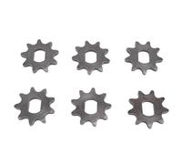 Mtlavishness Lot de 6 pignons Avant 420 9T en Acier de 12 x 17 mm de diamètre intérieur pour chaînes 420, Haute résistance à l'usure - Accessoire de Remplacement pour des