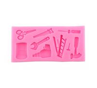 Mtlavishness Lovely Silicone Cake Fondant Topper Hammer Spanner Tools DIY Baking Design Réutilisable Cake Baking Topper Hammer Tools Baking pour banc de réparation d'atelier ou