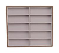 Mtlavishness Lunettes de soleil Afficher le plateau Pu Pu Wood Design de grain idéal pour la maison et les verres avec 12 grilles pour stocker différents types de verres et de (10 grilles)